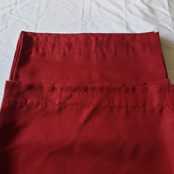 LOT OF 4 "Mainstays" 63" L x 40" W Rod Pocket Panels Red Burgundy - Picture 1 of 5